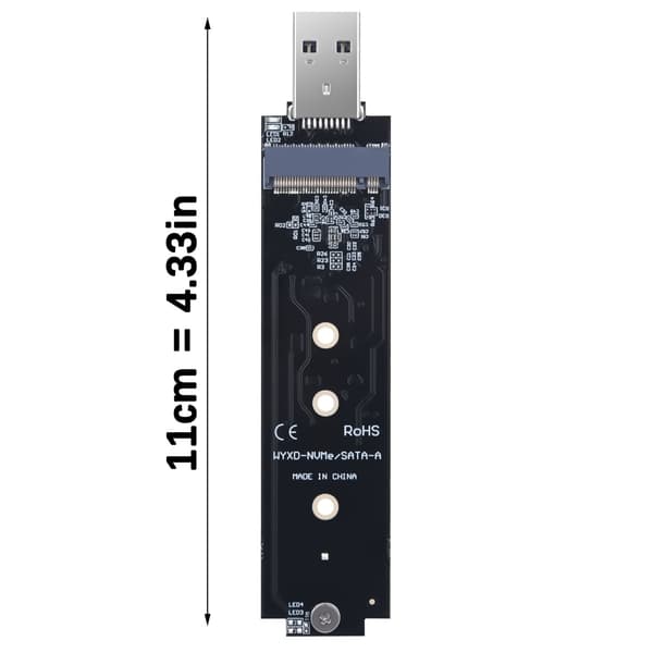 To Protokol M.2 SSD til USB 3.2 Konvertere Til 2230 2242 2260 2280 SSD'er