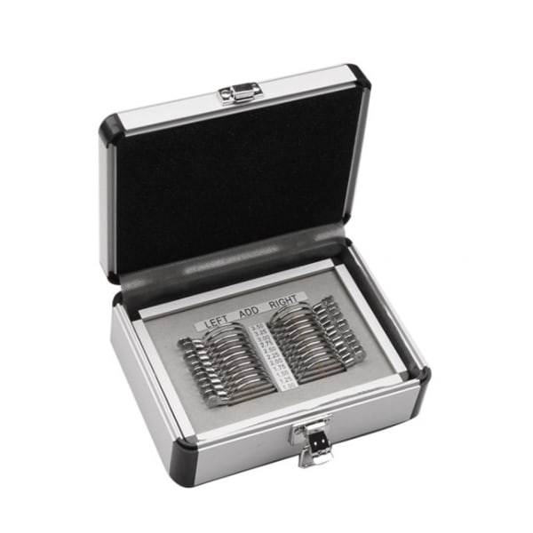 Optiska delar set 22 st progressivt set aluminium för case Synskärpa Test Professional
