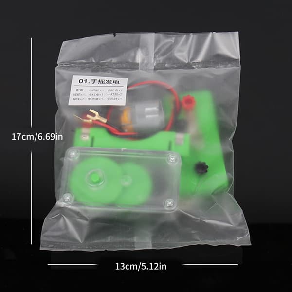 DIY Generator Motor Sæt STEM Fysik Legetøj Håndgenerator Motor Samlesæt