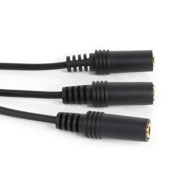 3-veis splitteradapterkabel for høyttalerspilleradapter