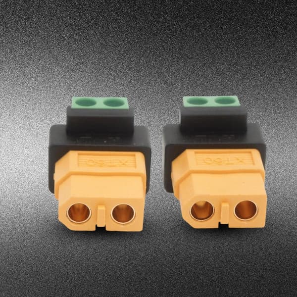 XT60 til 2-pinners adapter solcellepanel UAV ladekontakt hode 10A kapasitet