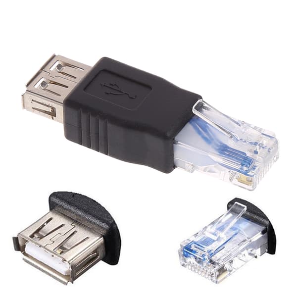 USB2.0 A Hun til RJ45 Han Ethernet USB Overførsel Netværksstik Adapter