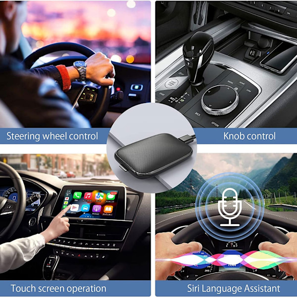 Automatisk modul trådlös CarPlay - för bilskärm stöder trådbunden USB-multimediaspelare