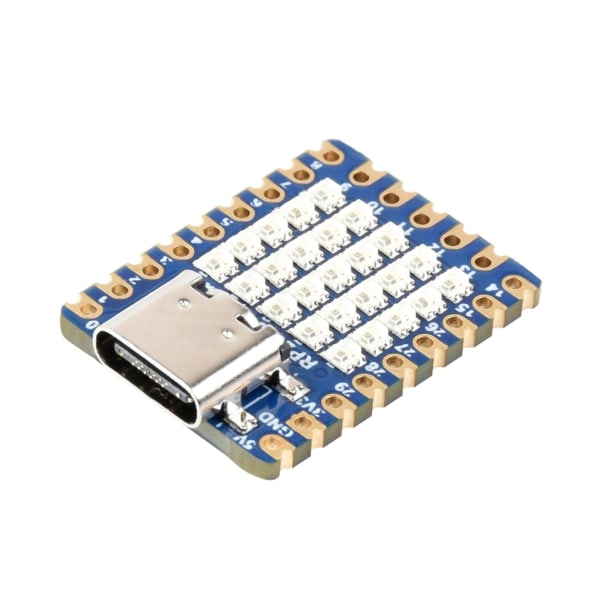 RP2040 Raspberry Microcontroller Board med inbyggt 5x5 LED-utvecklingskort 29xMultifunction GPIO-stift
