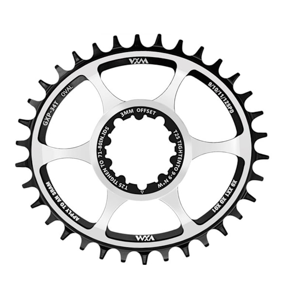 Oval cykelklinge med offset 3 mm, 32t 34t 36t til Sram Gxp Xx1 Eagle X01 Gx X1 1400 X0 X9 S1400 Mtb tandhjul