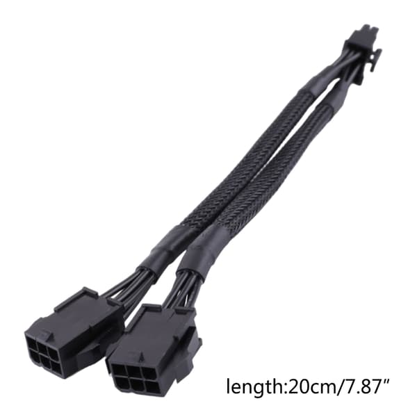 6-bens til 8-bens konverterkabel Fleksibelt og holdbart 18AWG PCIe PCI-E stik