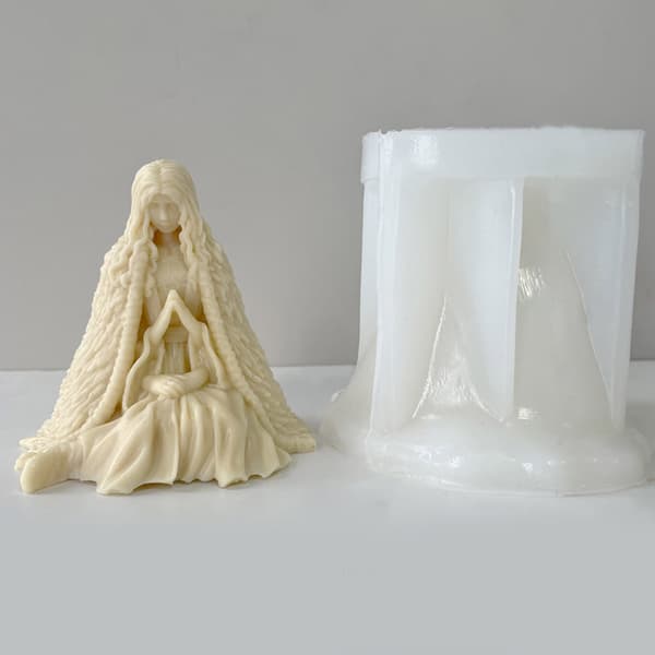 Silikonform for lyslaging, gips, Halloween-dekor, harpiksstøping