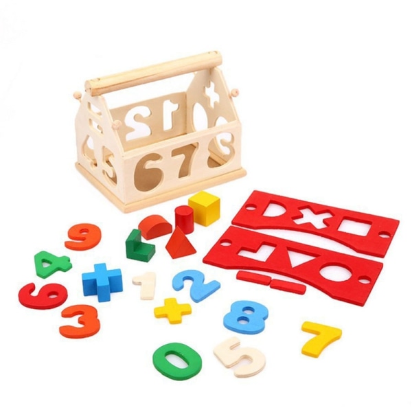 Matchande leksak Sorteringsleksak Formblock Färg Antal Utvecklingsgeometri Matchande spel Montessorileksak för förskolor
