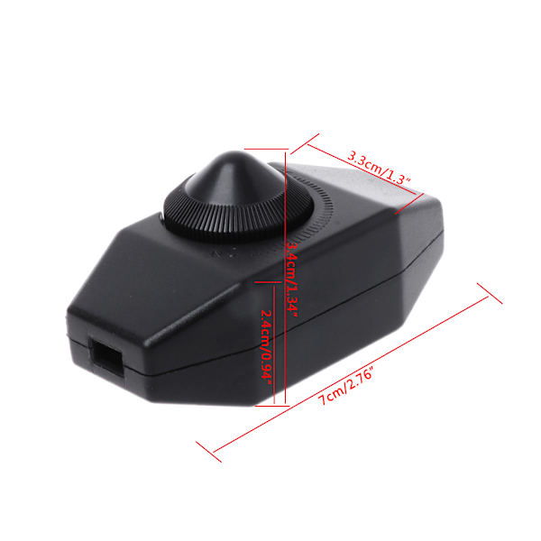220V 1A Lampa Dimmer Sladd Strömbrytare Plug In Bord Golvljus Dimmer På Av Dimmer Switch Svart/Vit 7x3,3x2,4cm Silver