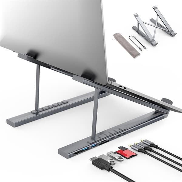 Typ C-hubbar med 4K USB3.0 Typ C PD100W Aluminiumlegering för PC Laptop