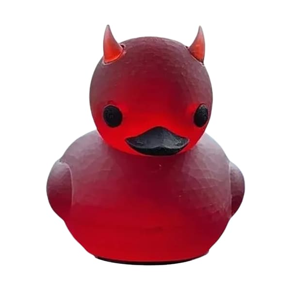 Devil Duck Resin Håndverksstatue Samlerobjekt Skulptur for Halloween, Bilpynt