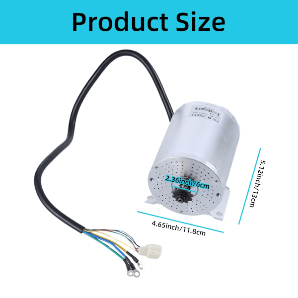 DC48V 2000W Elektrisk Børsteløs Motor Kit til Elektrisk Scooter, Cykler