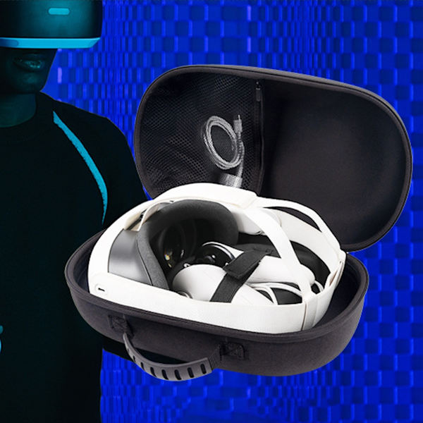 Hårt EVA- case för Quest3 VR Gaming Headset Strap Case Snygg resväska för Quest3-tillbehör