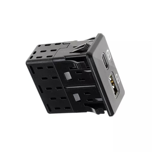Liten USB-ladeadapter for bil, USB-ladestasjon i plast