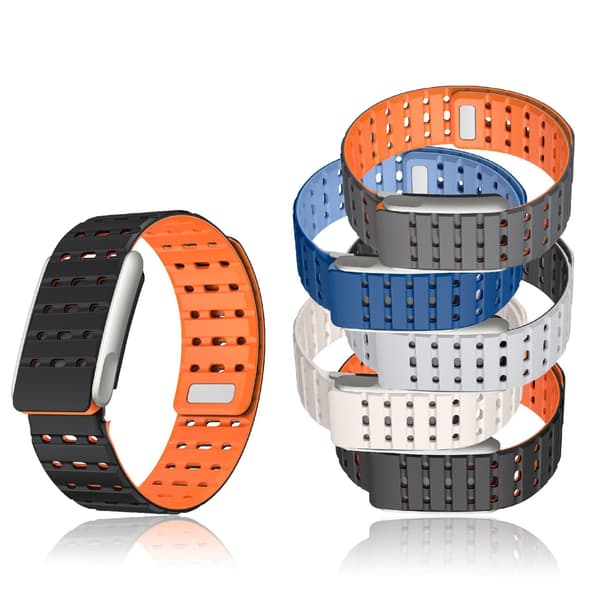 Sinklegeringsspenne Silikonarmbånd Magnetisk feste Perforert Langvarig Blue light blue Standard model