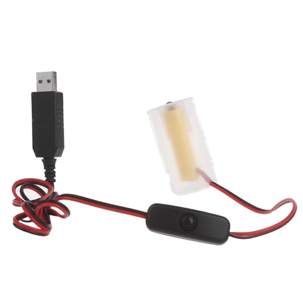 USB til 4.5V LR20 D Batteri Elimineringskabel Ledning Dummy Batteri Strømforsyningskabel