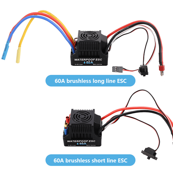 Harjaton moottoriohjain 60A/80A kauko-ohjattava ESC RC automallin varaosat 80A short line