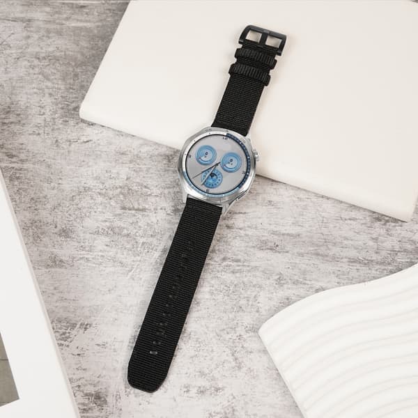 Nylon håndledsremme erstatning til smartwatches, hurtigudløser urrem Black 20mm