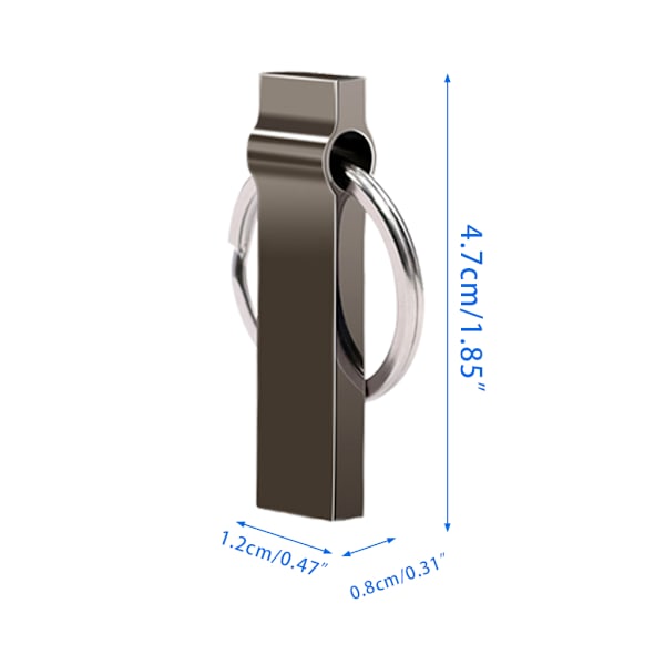 Metal USB Flash Drive USB 2.0 Thumb Drive Memory Stick Small Sticks Datalagring Backup Decives Tillbehör Rekvisita Black 4GB