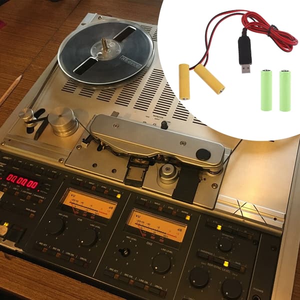 2-i-1 USB-strømforsyning 3V LR6 batterieliminatorbrytere for LED-lys
