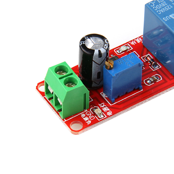 12V NE555 Oscillator Fördröjning Justerbar Timer Relä Switch Modul 0-10 Sekunder