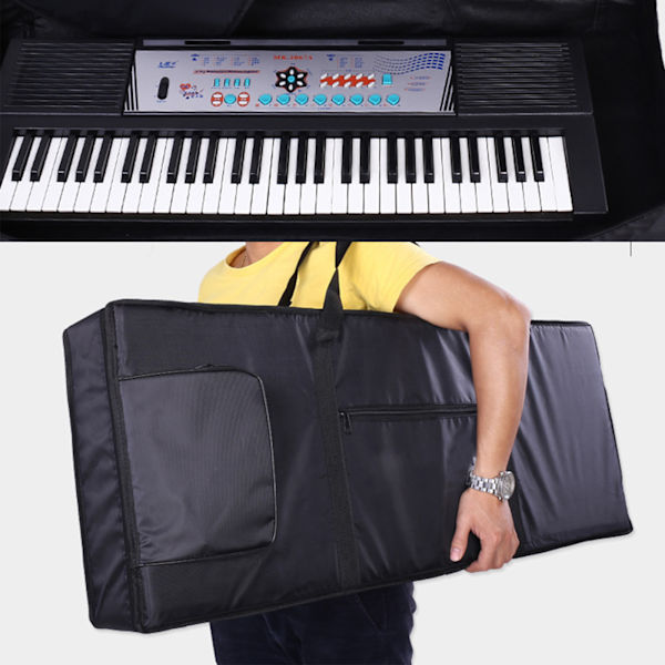 Elektronisk orgel Cover Vadderat för case Tangentbordsväska Instrument Skyddande Bärbar Stötsäker Vattentät 61 tangenter