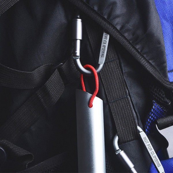 Aluminiumlegering D-Shape Spänne Bergsklättring Karbinhakar Clip Twistlock Karbinhakar Krokar för camping, vandring, fiske Red