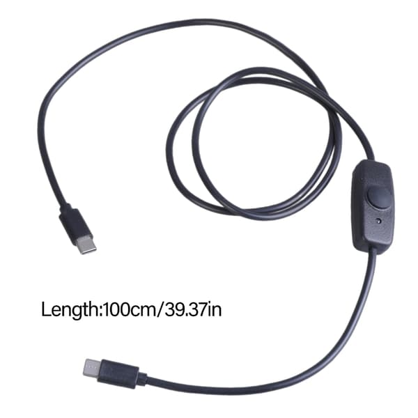 480Mbps Han til Han Stikledning USB C Strømkabel med Integrerede Kontakter