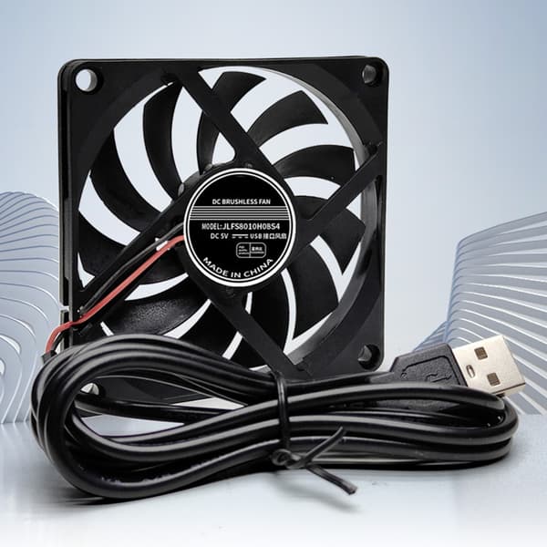 5V USB 80mm kabinetkøleventilator vandtæt hus til netværksudstyr