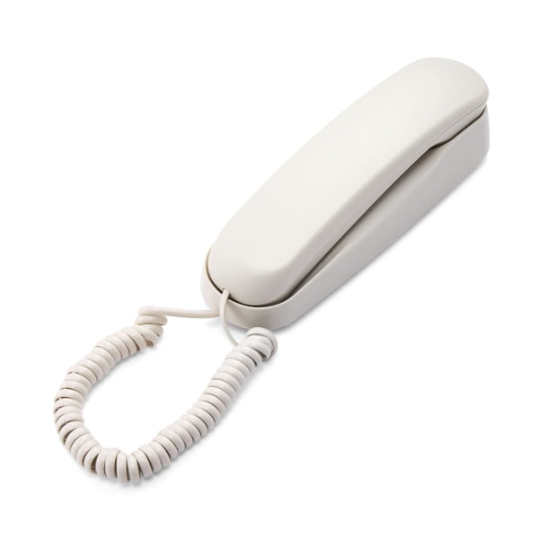 Telefon med sladd Väggmonterbar fast telefon Fuktsäker för kontor hem Hotell badrum Slim-line väggtelefon Black