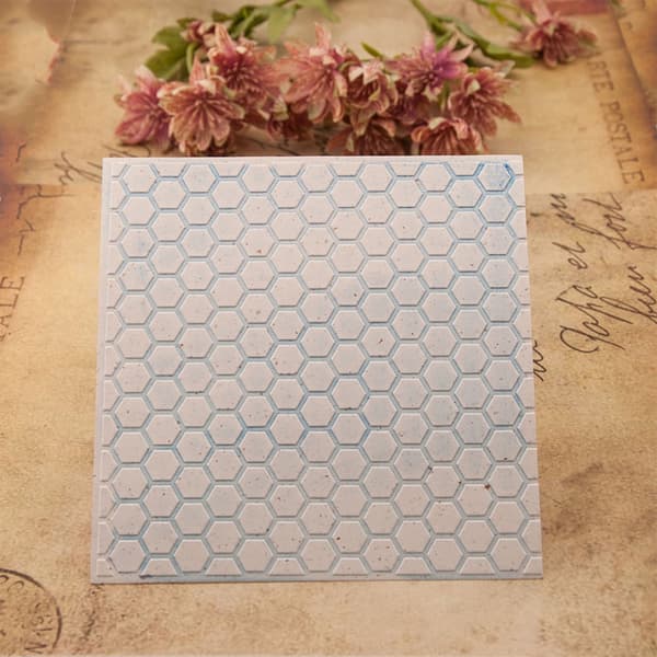 Honeycomb Tekstureret Prægemappe til Invitation Kortfremstilling Scrapbooking