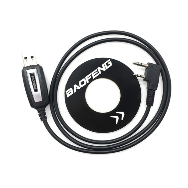 Vattentät USB programmeringskabel med Driver CD Firmware för BaoFeng UV5R/888s Walkie Talkie K Connector Wire