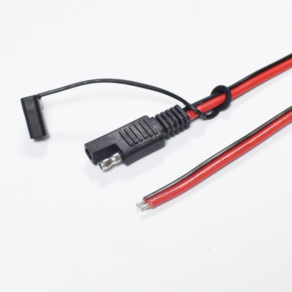 SAE-kontakt gör-det-själv-kabel 18AWG-förlängningskabelsladd med dammtätt cover Bilsolpanelsförlängningskabel
