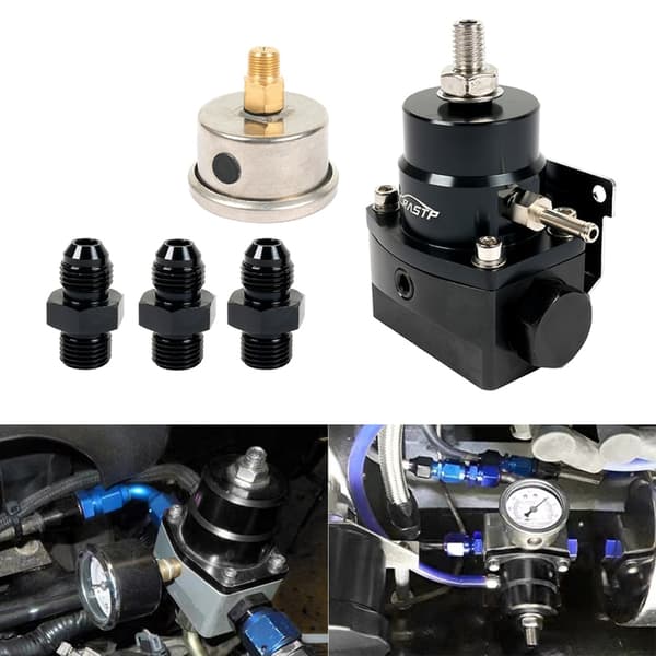 Universal drivstofftrykksregulator med måler AN6 drivstofftrykksregulatorsett