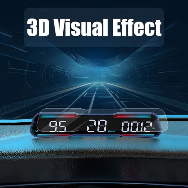 Bil Hastighedsdisplay Alarm Påmindelse Meter Ur Auto Digital Speedometer ABS+PC