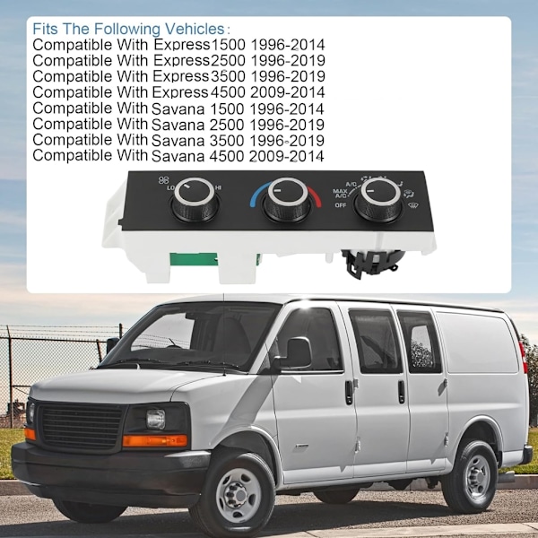 Front Klimakontrolmodul til Express 2500 3500 4500 C4500 C5500 C6500 C7500