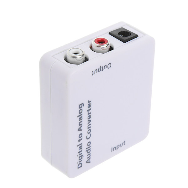 TV Optisk SPDIF/Koaxial Digital till Analog o Konverter Hörlursutgång RCA L/R