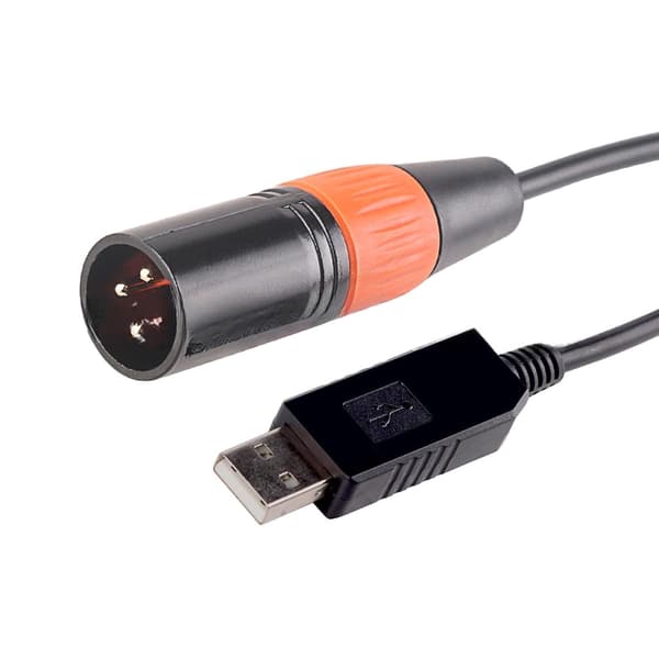 USB RS485 till DMX512 3-Pin Adapter för PC Scenbelysningskontroller Dimmer