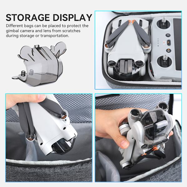 Dammtätt skydd Transparent cover för case för Mini 3 Pro Gimbal Drone för skydd