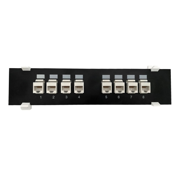 8 Porter for Cat 6 Verktøyfri UTP Nettverksmodul Patch Panel RJ45 Nettverkskabel Adapter Jack Ethernet Distribusjonsramme