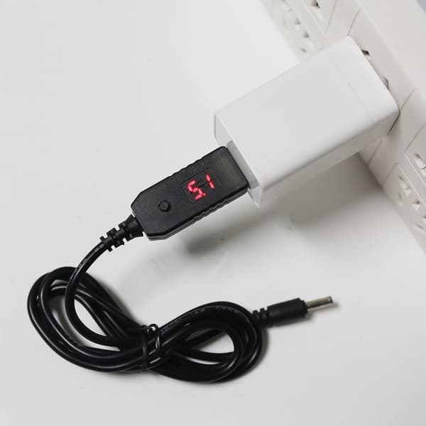 USB til DC 12V 1.5A Justerbar Spænding 5.5x2.5mm Strømkabel til WiFi Router