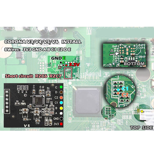 Passar för Xbox360 ACE V5 Spelkonsol PCB Adapter Reparera delar Speltillbehör Värd PCB Kretskort Byte