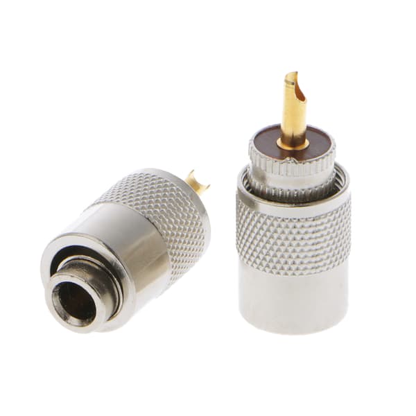 10 stk. UHF PL-259 hanlodde RF-stik til RG8X koaksialkabel