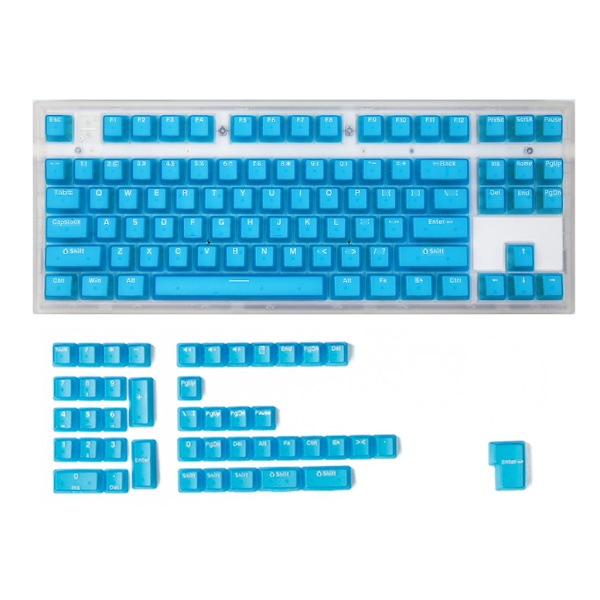 Keycaps 131 stk. Double Shot Process Keycap Sæt OEM Profil Personliggjort til Mekanisk Tastatur Transparent KEYCAP