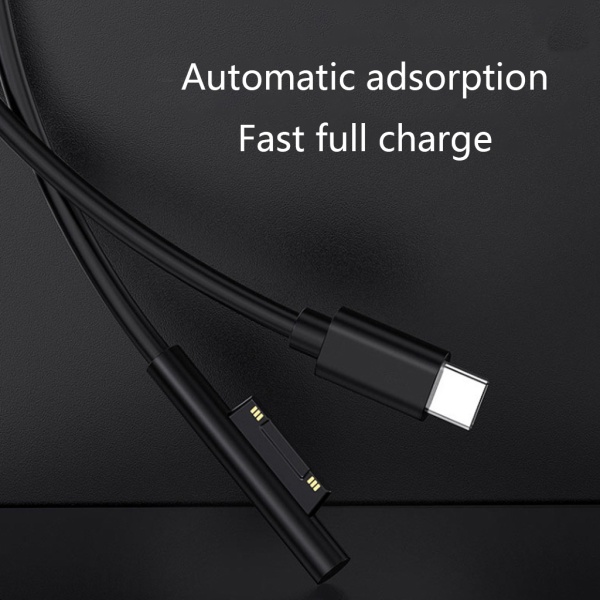 Försörjningsladdare Adapter Snabbladdningskabel Typ C Power 15V 3A PD-sladd för Surface Pro 7/6/54/3 Book/Book 2