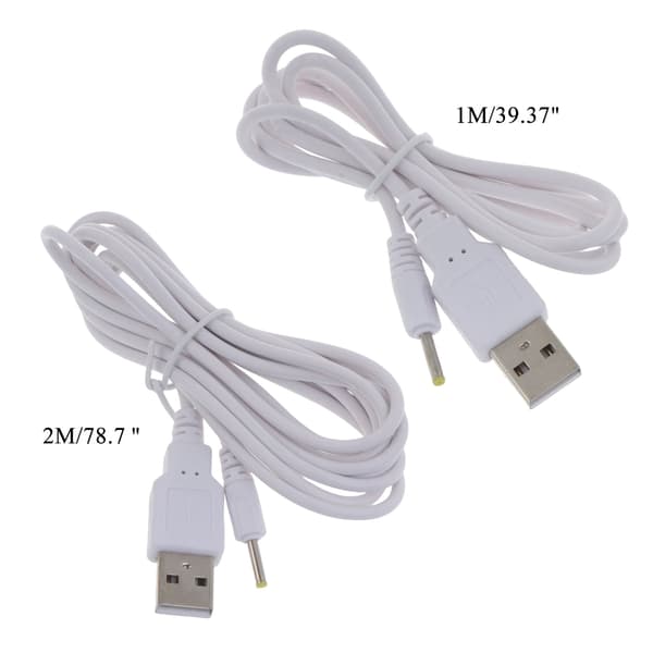 Universal 5V DC strømkabel USB til DC 2,5x0,7mm strømkabel opladerledning 1m