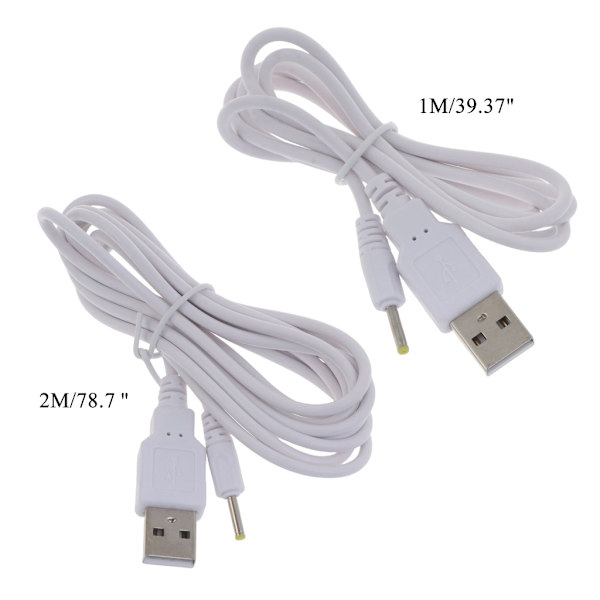 Universal 5V DC strømkabel USB til DC 2,5x0,7mm strømkabel opladerledning 2m