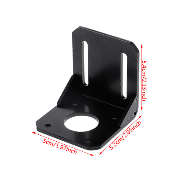 Monteringsbeslag Holder Til Nema 17 Stepmotor 3D Printer Sort 42mm Legering St 2