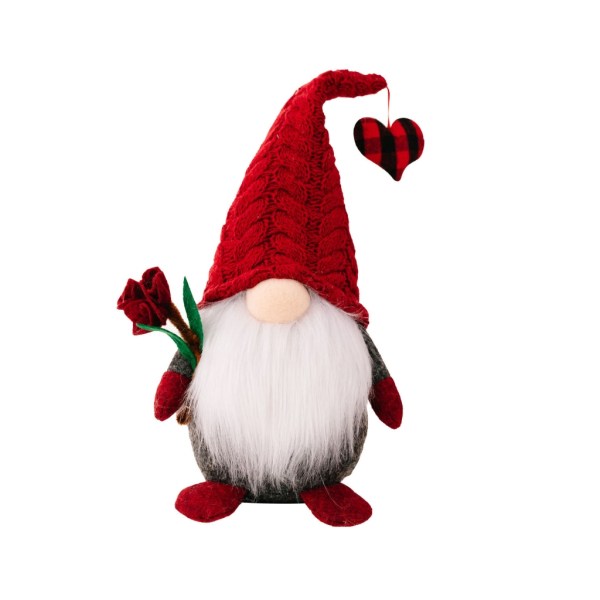 Alla hjärtans dag Gnome Plyschdekor Mr Mrs Handgjorda Tomte Svenska Gnomes Alla hjärtans dekorationer Hem Bord Elf Ornament A