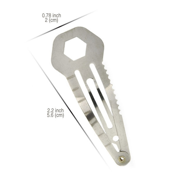 Självförsvarshårklämma för kvinnor Multifunktionell hårspärr Ministift i rostfritt stål självförsvar EDC Survival Tool Black